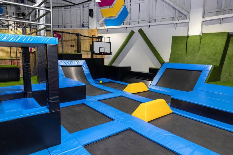 DUBAI, UNITED ARAB EMIRATES. 09 MARCH 2020. The new Bounce X opening in Festival City. Interior of the new venue. (Photo: Antonie Robertson/The National) Journalist: Evelyn Lau. Section: National. 
