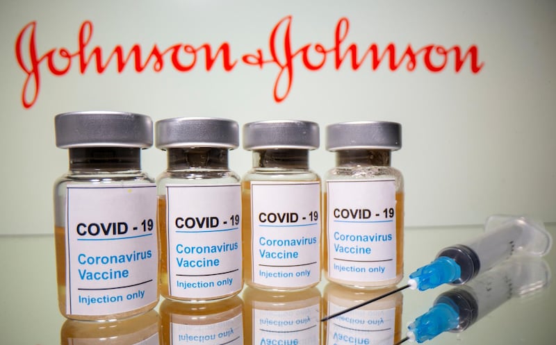 Vials of the Johnson & Johnson vaccine. REUTERS