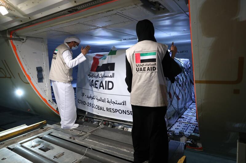 The UAE sent a plane carrying over six tonnes of medical supplies to the UK to bolster efforts to curb the spread of Covid-19. All photos by WAM
