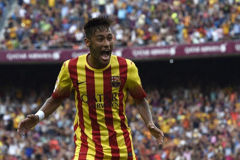 No 4 Athlete: Neymar, footballer, Barcelona. Country: Brazil. League: La Liga. Twitter: @NeymarJR, 15.5 million followers (Photo: Lluis Gene / AFP)