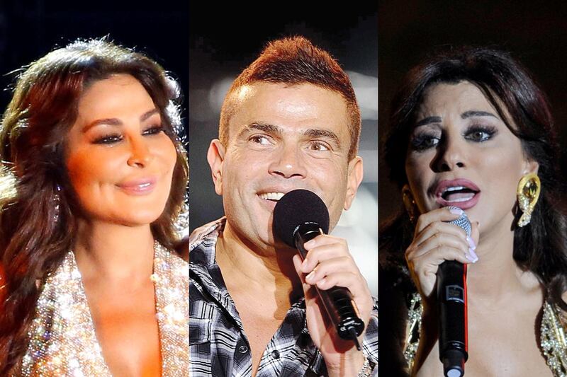 Elissa, Amr Diab and Najwa Karam 