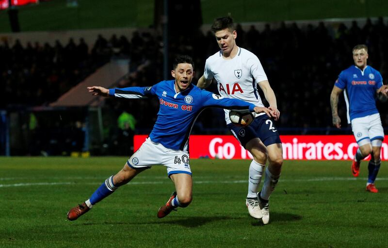 Striker: Ian Henderson (Rochdale) – The veteran captain is set to play at Wembley after he got Rochdale’s well-taken opener in their 2-2 draw with Tottenham. Andrew Yates / Reuters