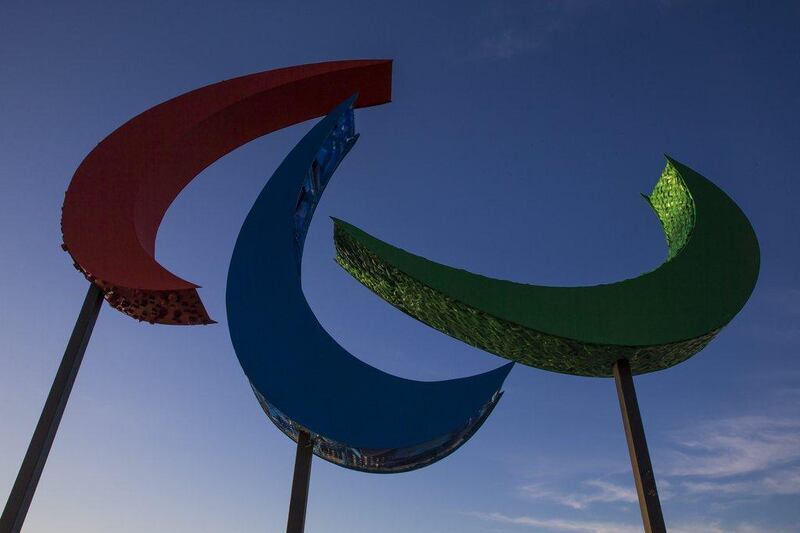 A view of the Paralympic symbol, displayed at Copacabana beach in Rio de Janeiro. Buda Mendes / Getty Images / September 4, 2016 