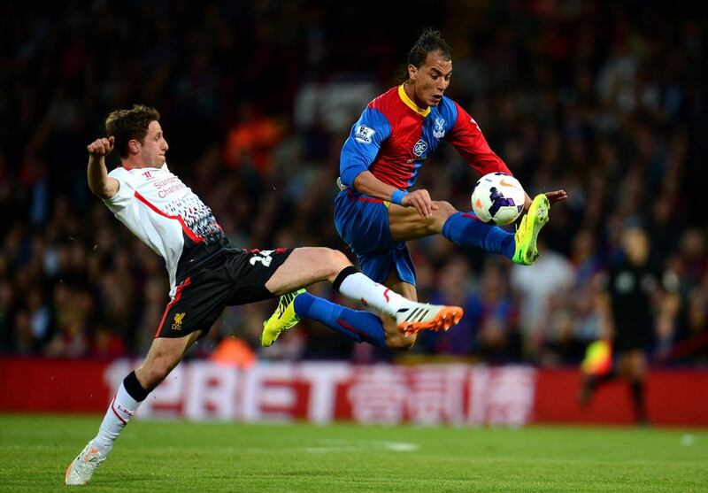 Marouane Chamakh of Crystal Palace, right. Getty Images