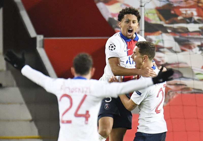 Marquinhos, 8 – A captain’s performance if ever there was one and he repelled Martial’s strike with a mammoth block as the hosts looked to turn the game on its head. Ironically, he then clipped the bar with his own head at the other end, but he was on hand to stab home when United failed to clear a corner. EPA