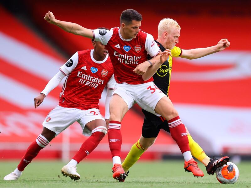 Granit Xhaka – 7. It was an eventful season for the Swiss midfielder. He looked destined for the exit after the episode with the fans during the Crystal Palace game and was stripped of the captaincy. Bounced back well to prove his worth to Arsenal. EPA