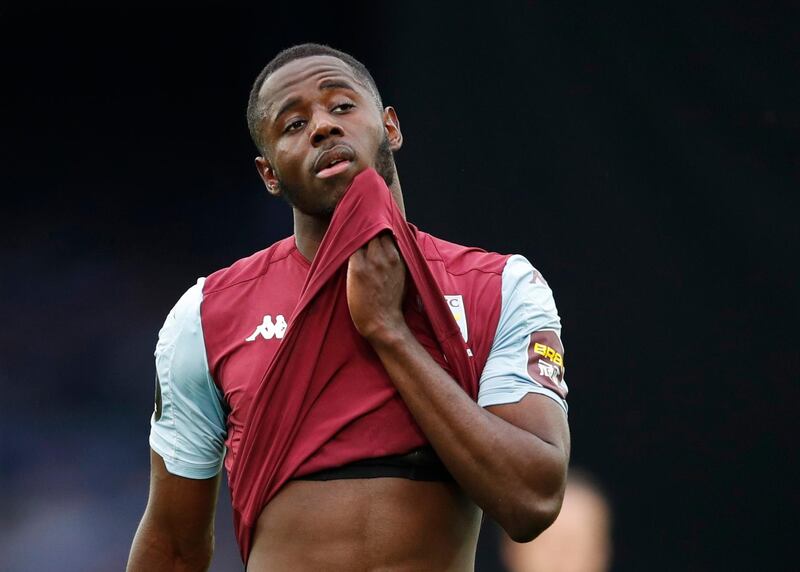 Aston Villa's Keinan Davis looks dejected after the 1-1 draw to Everton. Reuters