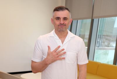 Entrepreneur and author Gary Vaynerchuk said his new book, 'Day Trading Attention', is able to explain content strategies in greater detail than social media posts allow. Pawan Singh / The National
