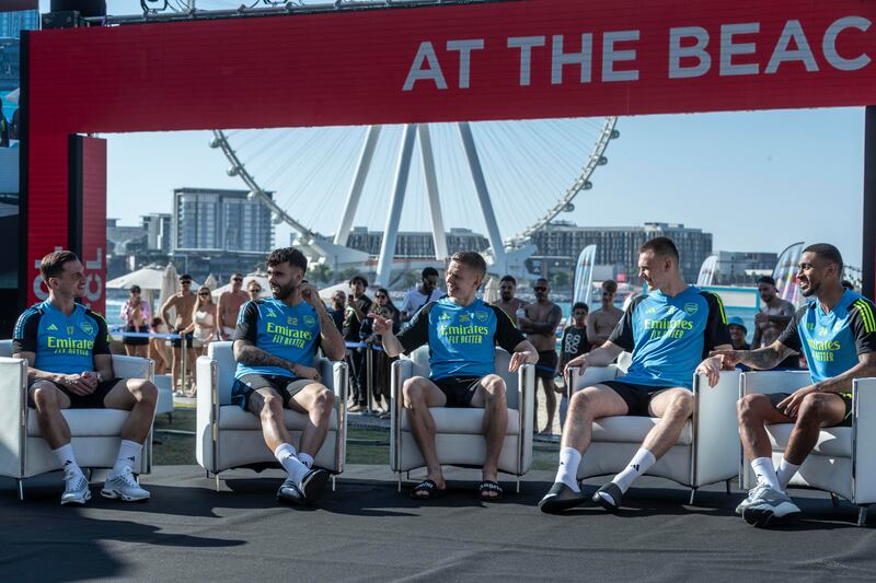 Arsenal players met fans at the JBR beach during their warm-weather training camp in Dubai. All images Antonie Robertson / The National