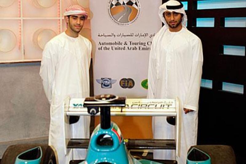 Emirati duo, Mohammed Al Mutawaa, left, and Mohammed Al Dhaheri were selected from a group of five contenders after they won the UAE Motor Star programme.