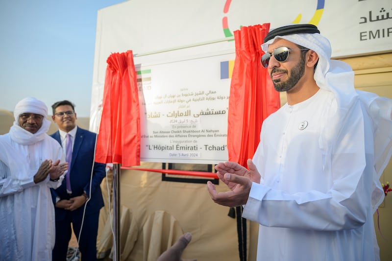 Sheikh Shakhbout bin Nahyan, Minister of State, launches the UAE-sponsored hospital in Abeche, eastern Chad. All photos: Wam
