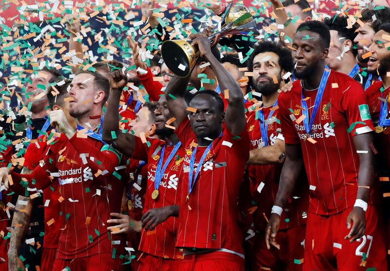 Liverpoo celebrate winning the Club World Cup in 2019 after beating Flamengo. Reuters