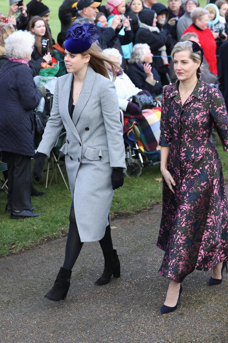 Princess Beatrice and Sophie, Countess of Wessex attend Christmas Day Church service at Church of St Mary Magdalene. Chris Jackson / Getty Images