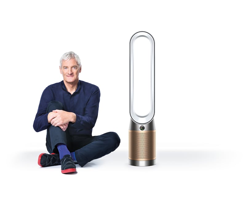 The Dyson HEPA Cool Formaldehyde fan. A purifying fan which has a catalytic filter to destroy formaldehyde and an activated carbon filter to purify the air from other particulate matter. Photo: Dyson