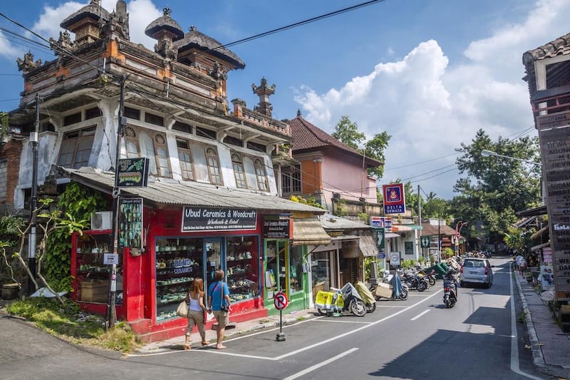 Ubud has many arts and crafts markets where you can buy anything from soft wood carvings to batik fabrics. Getty Images