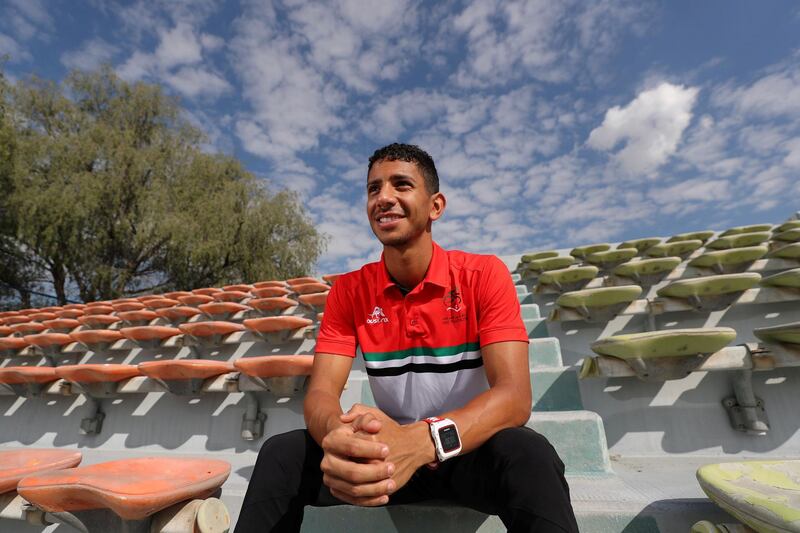 Abu Dhabi, United Arab Emirates - Reporter: Amith Passela: Faris Al Zaabi is the first and only Emirati professional triathlete, and the first to take part in the ITU World Grand Finale in Switzerland last year. The interview is about his preparation and schedule for 2020. Monday, December 23rd, 2019. Zayed Sports City, Abu Dhabi. Chris Whiteoak / The National