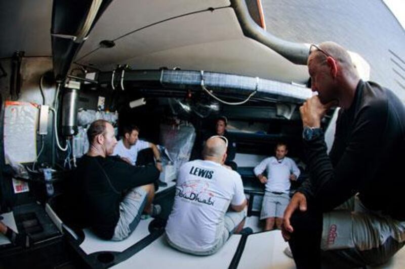 The Abu Dhabi Ocean Racing team were visibly dejected after having to retire from Leg 1 of the Volvo Ocean Race.