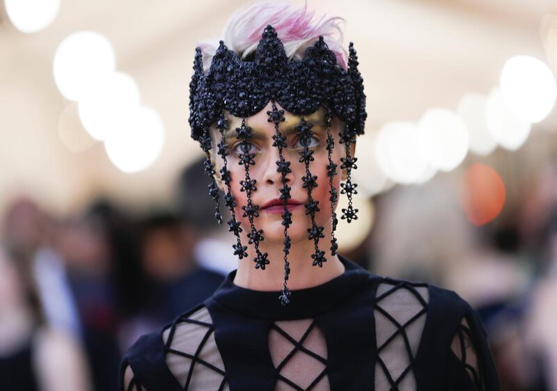 Cara Delevingne in Dior Couture. Reuters.