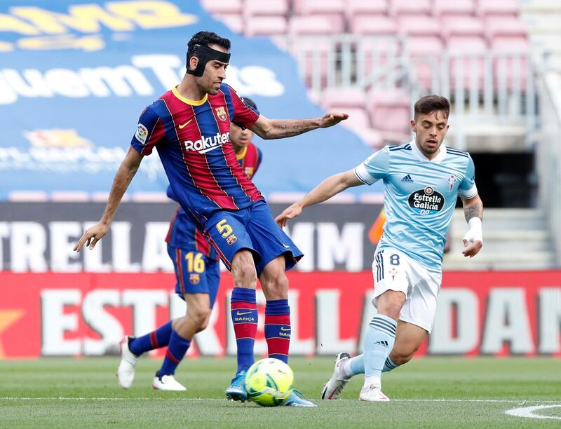 Sergio Busquets 8 - Still wearing protective head gear after a clash two weeks ago, he picked Messi out with a ball over the defence on 27 minutes for Barça’s opener. Did what he does and moved the ball around and forward, but those in front couldn’t build on their chances by putting the ball in the net. Reuters