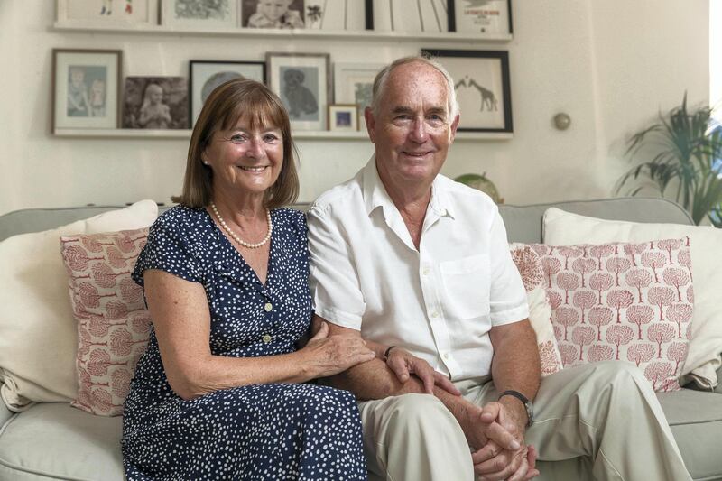 DUBAI, UNITED ARAB EMIRATES. 01 FEBRUARY 2021. Patrick Eydes and his wife Jean had to extend their stay in the UAE due to flight restrictions to the UK. (Photo: Antonie Robertson/The National) Journalist: Nick Webster. Section: National.