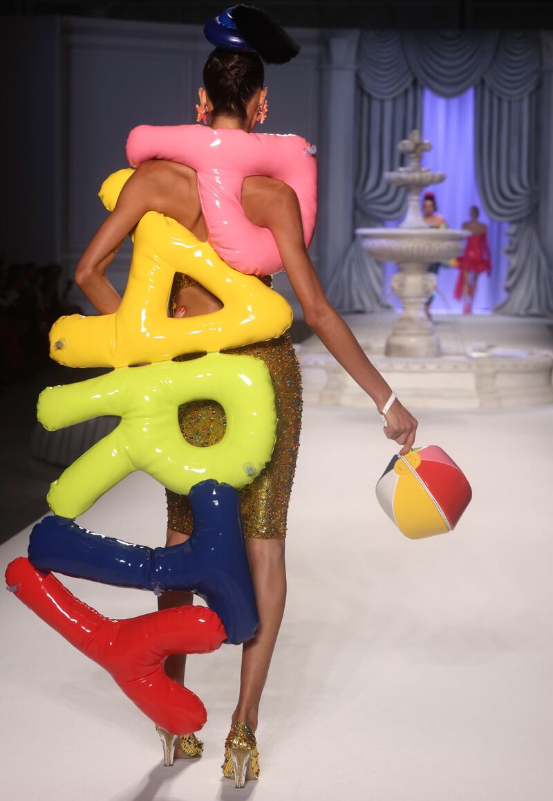 Moschino brings the party to spring/summer 2023. EPA 