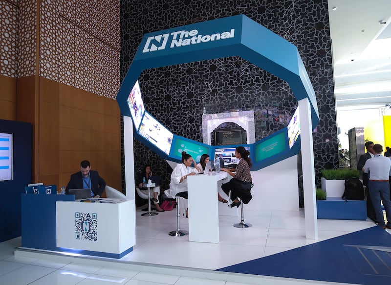 The National's stand at Adipec.