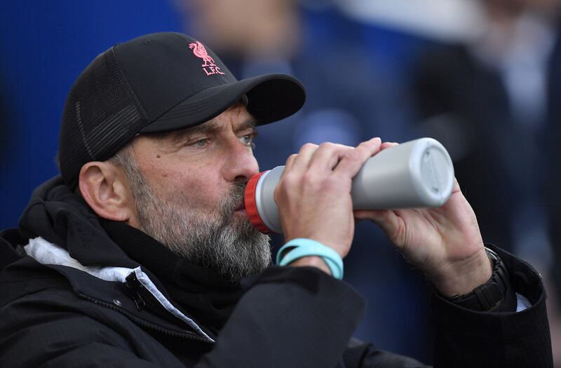 Liverpool's manager Jurgen Klopp watches the action. EPA