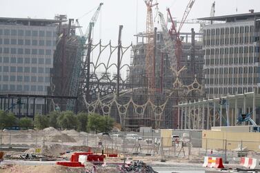 Cranes in place at Dubai's Expo 2020 site in July 2019. The emirate has just set up a PPP unit to encourage foreign investment in infrastructure projects.