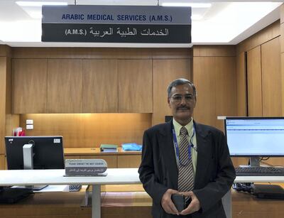 Aqeel Bokisha, an Emirati consultant at Bangkok Hospital, in the section that caters to Arabic speakers and stretches across the ground floor of the facility. Ramola Talwar / The National