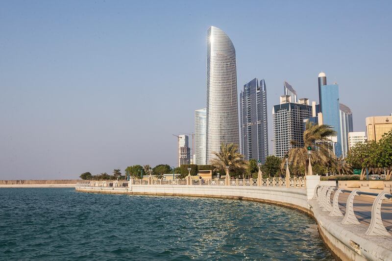 A sunny day at Abu Dhabi's Corniche. Mona Al Marzooqi / The National