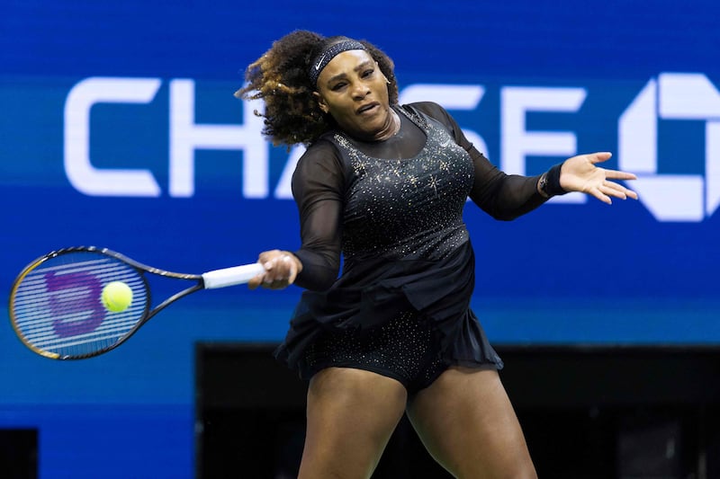 Serena Williams hits a return to Ajla Tomljanovic. AFP