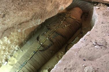 The 2,500 year-old mummy discovered on live television last night. Courtesy Phil Zimmerman/Discovery Communications
