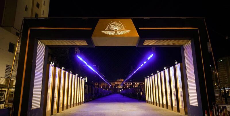 Gate by Mohamed Attia, the production designer behind Egypt’s Pharaohs Golden Parade. Courtesy Mohamed Attia