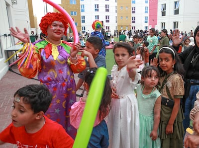 Hundreds of Gazan children were able to get in the Eid spirit despite challenging circumstances. Victor Besa / The National