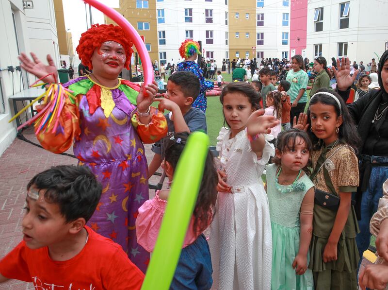 Eid celebrations at Emirates Humanitarian City in Abu Dhabi. All photos: Victor Besa / The National