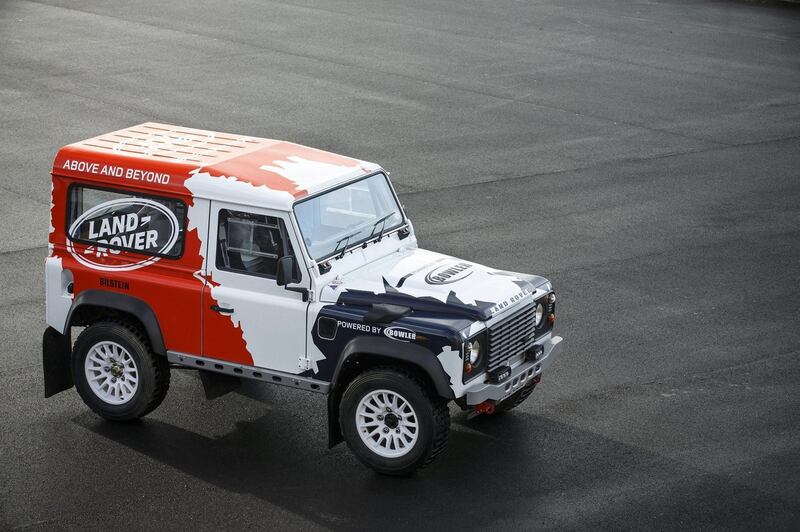 A special edition Land Rover, built to celebrate the acquisition of Bowler. JLR