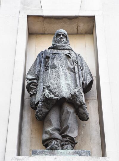 A statue of Ernest Shackleton in downtown London. Photo: Ronan O'Connell