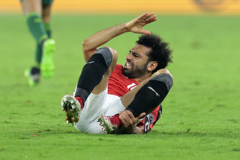 Mohamed Salah during the Afcon final. AFP