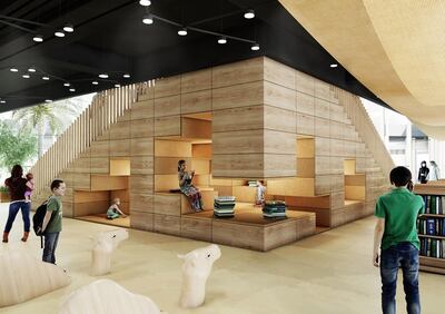 A render of the Abu Dhabi Children’s Library. Courtesy Department of Culture and Tourism Abu Dhabi