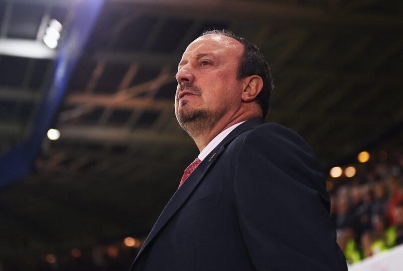 Rafa Benitez manager of Newcastle United looks on prior to the Premier League match between Leicester City and Newcastle United at The King Power Stadium on March 14, 2016 in Leicester, England. (Photo by Michael Regan/Getty Images)