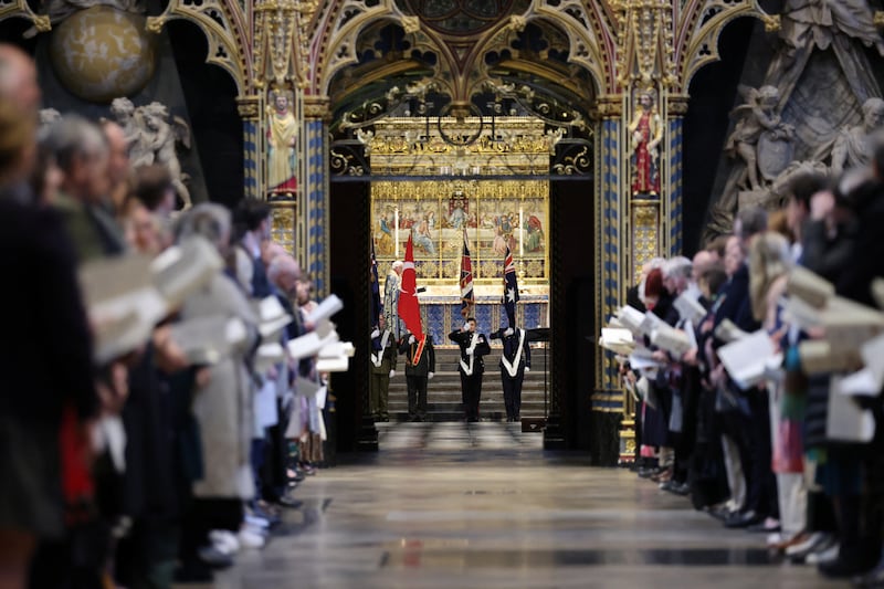 A commemoration service on Anzac Day at Westminster Abbey in central London. Getty Images