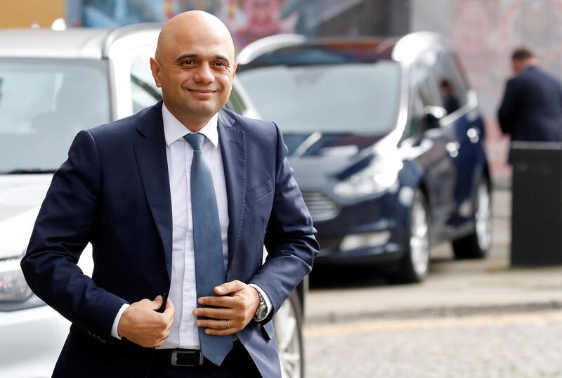 FILE PHOTO: Britain's Chancellor of the Exchequer Sajid Javid is seen outside the venue for the Conservative Party annual conference in Manchester, Britain, September 30, 2019. REUTERS/Phil Noble/File Photo