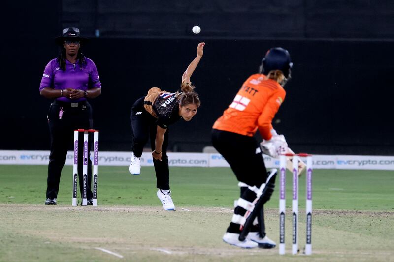 8) Chanida Sutthiruang (Tornadoes): Solid throughout, then superb in the final when she got the prize wickets of Wyatt and Athapaththu, and ran out Theertha Satish. AFP