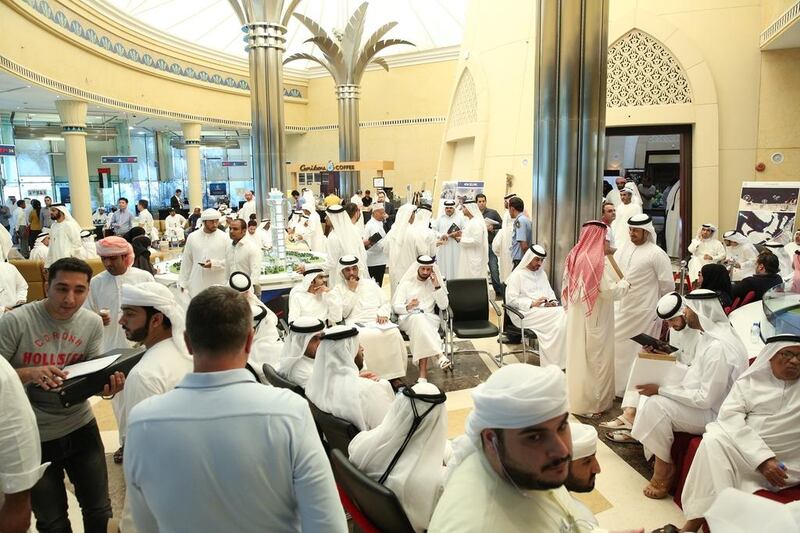 Crowds of investors attended the Nakheel offices in Dubai. Courtesy Nakheel