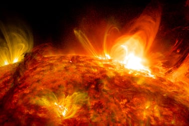 Light and matter erupt from the sun. Photo: Nasa
