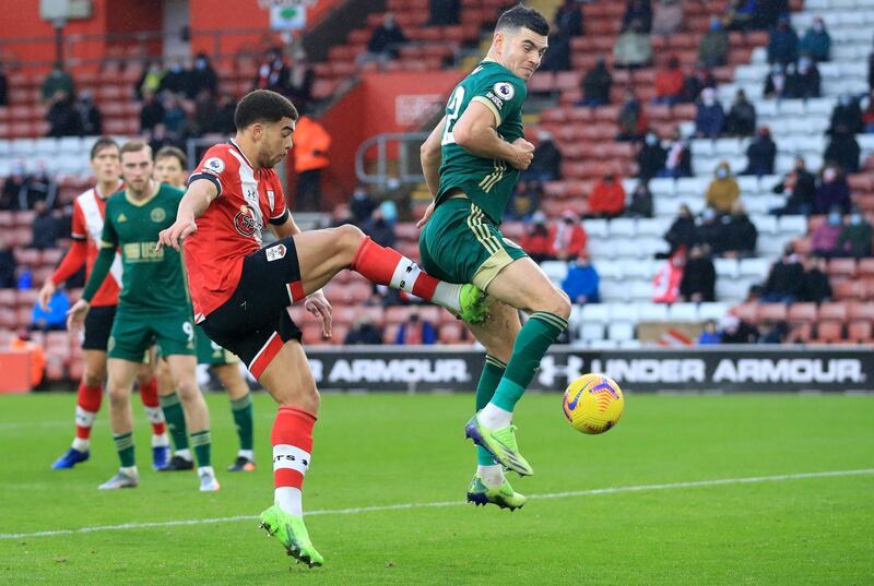 John Egan - 4: Really poor defending when he turned his back on Adams before the Saints attacker opened the scoring. Couldn’t keep header down from Fleck corner at start of second period. Getty