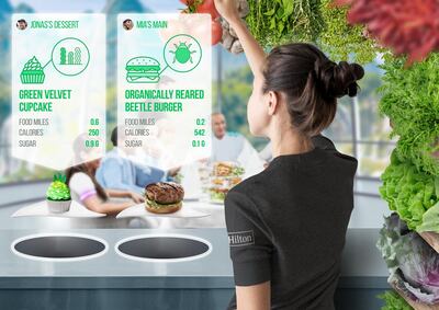 Chefs will be supplied with biometric data on each guest, to create meals based on personal preferences and nutritional requirements. Courtesy Hilton