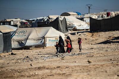 Al Hol camp in Syria's north east. AFP