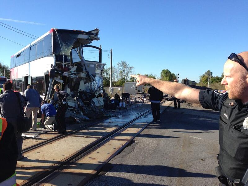 The crash in Ottawa occurred at the peak of morning rush hour. Terry Pedwell / The Canadian Press / AP Photo