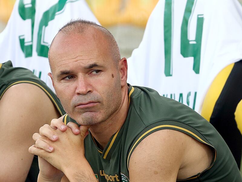 Andres Iniesta started the game on bench as Emirates Club visited Al Wasl. Photo: UAE Pro League
